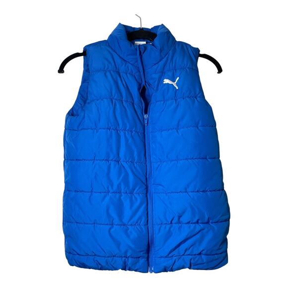 Puma Boys Puffer Vest Royal Blue Size Medium 10/12 - Picture 1 of 4